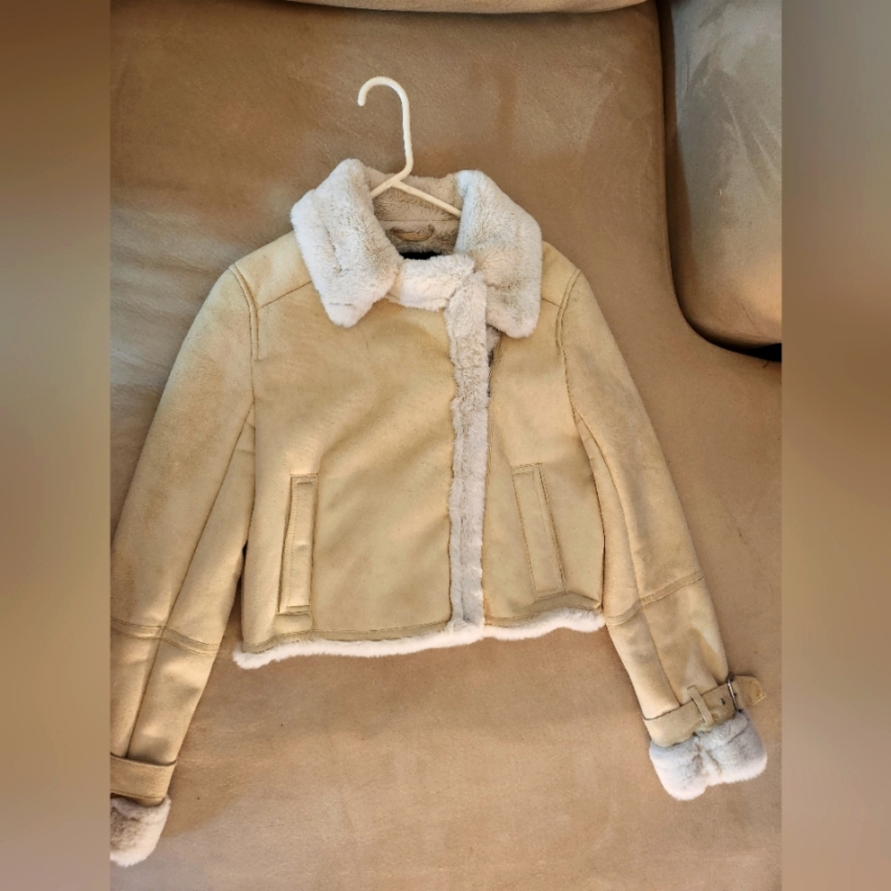 Hollister sherpa biker jacket